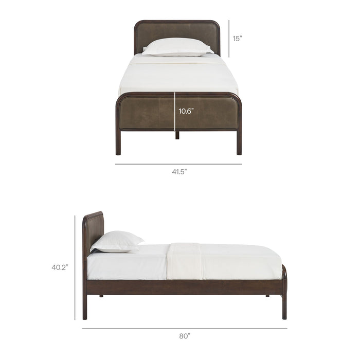 Modway Wexford Vegan Leather Platform Bed in Twin - dimensions and specifications 74