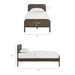 Modway Wexford Vegan Leather Platform Bed in Twin - dimensions and specifications 74