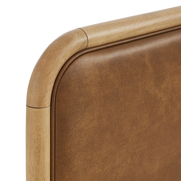 Modway Wexford Vegan Leather Platform Bed in Full - lifestyle view