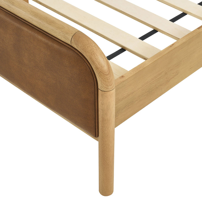 Modway Wexford Vegan Leather Platform Bed in Full - lifestyle view 43