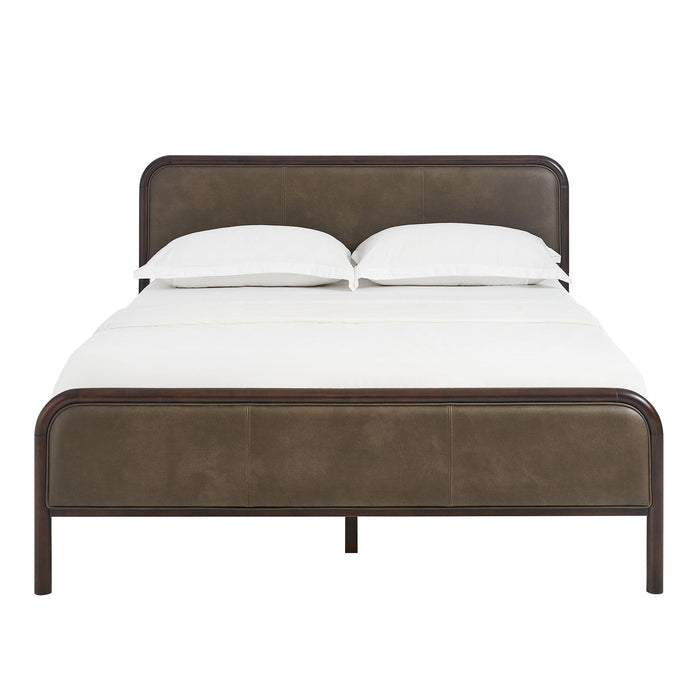 Modway Wexford Vegan Leather Platform Bed in Full - detail view 30