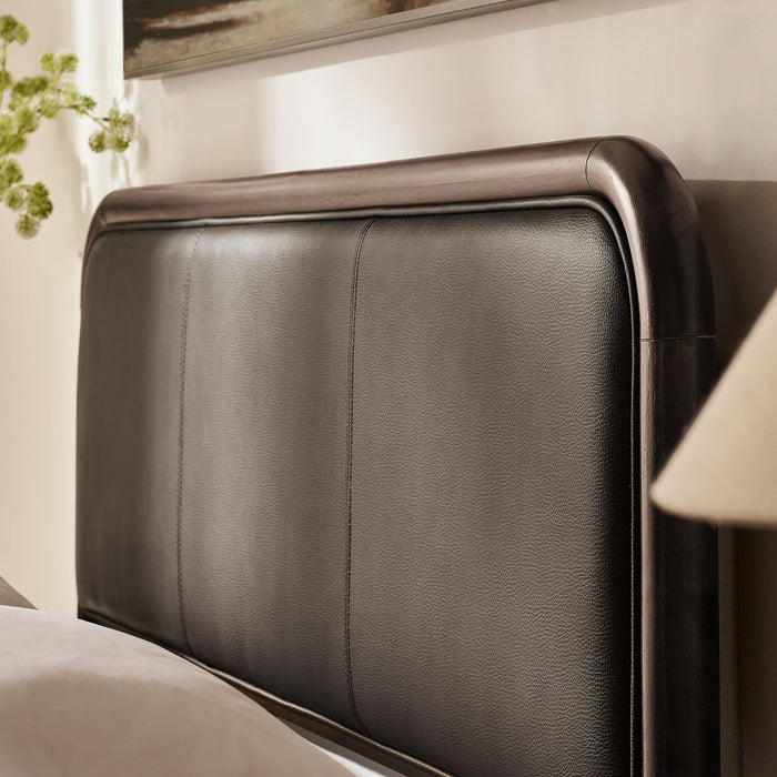 Modway Wexford Vegan Leather Platform Bed in Full - lifestyle view 54
