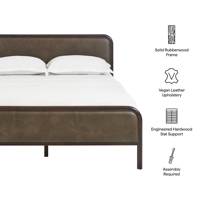 Modway Wexford Vegan Leather Platform Bed in Queen - dimensions and specifications 77