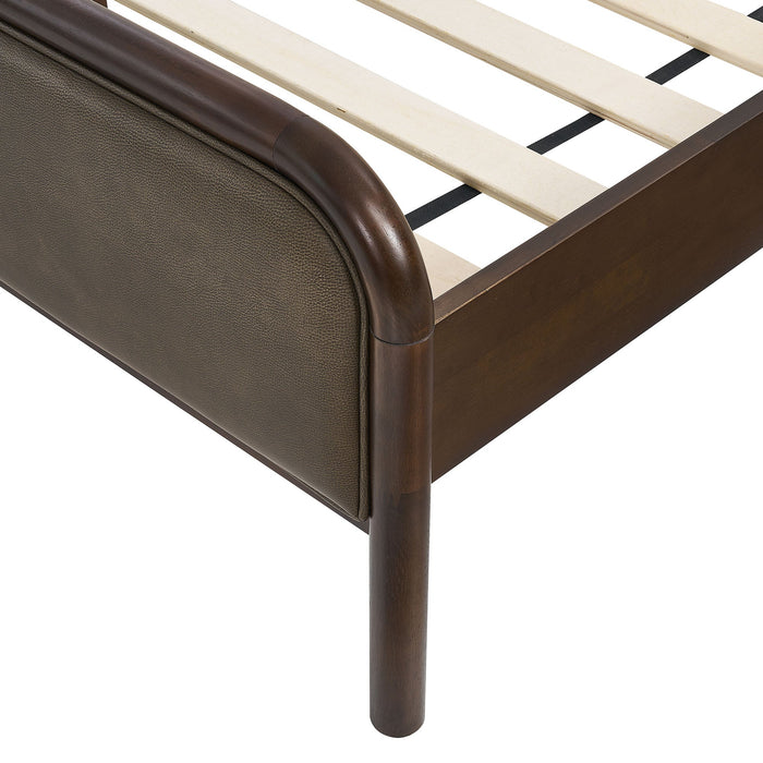 Modway Wexford Vegan Leather Platform Bed in King - lifestyle view 48