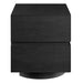 Modway Koval Floating Pedestal 2-Drawer Nightstand in Black - angled view