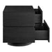 Modway Koval Floating Pedestal 2-Drawer Nightstand in Black - detail view