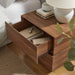 Modway Koval Floating Pedestal 2-Drawer Nightstand in Walnut - lifestyle view 11