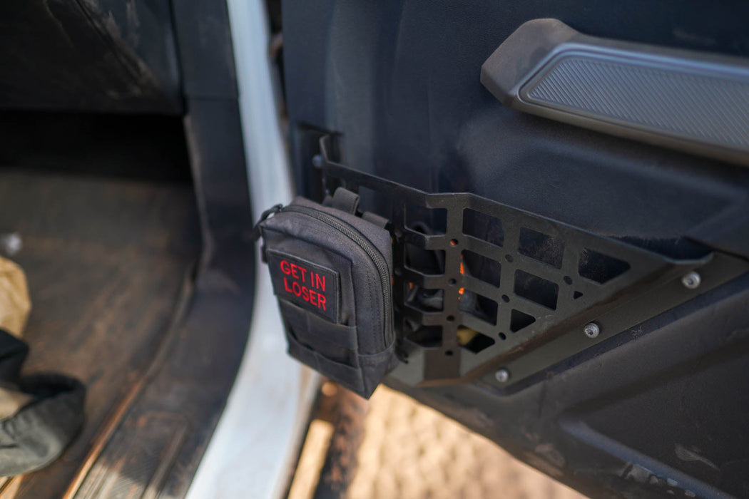 DV8 Offroad 2021-2026 Ford Bronco Front Door Pocket Molle Panels – on the trail, image 3 of 14