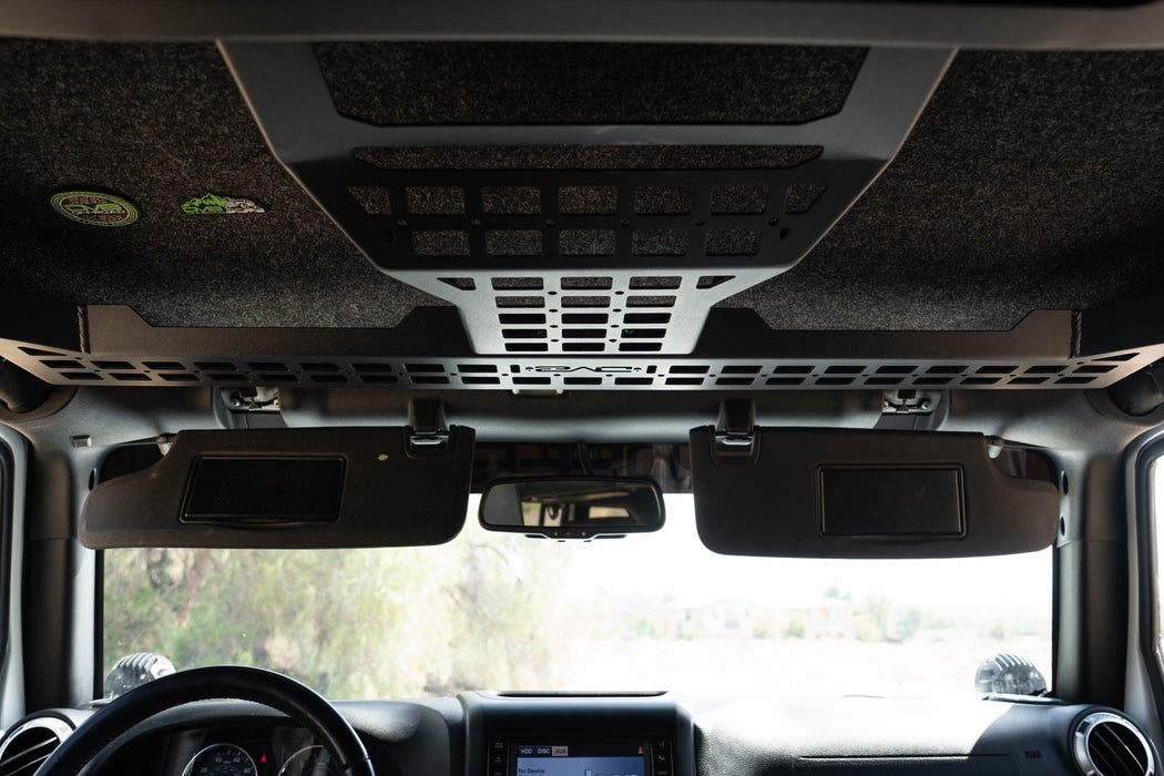 DV8 Offroad 2007-2018 Jeep Wrangler JK Overhead Molle Panel – installed on vehicle, image 3 of 8