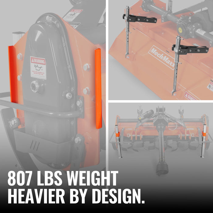 60 in Rotary Tiller,  3 Point Hitch Cat.1 & 2,  Gear Drive,  PTO Shaft — lifestyle view