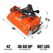 60 in Rotary Tiller,  3 Point Hitch Cat.1 & 2,  Gear Drive,  PTO Shaft — angle view