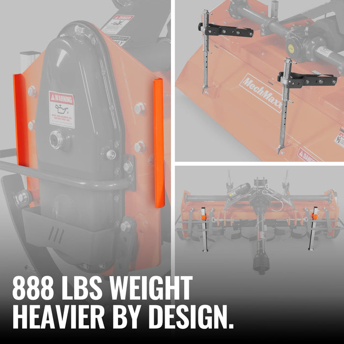72 in Rotary Tiller,  3 Point Hitch Cat.1 & 2,  Gear Drive,  PTO Shaft — lifestyle view