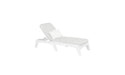 Ledge Lounger Mainstay Chaise — White Base-4651 Silver Fabric