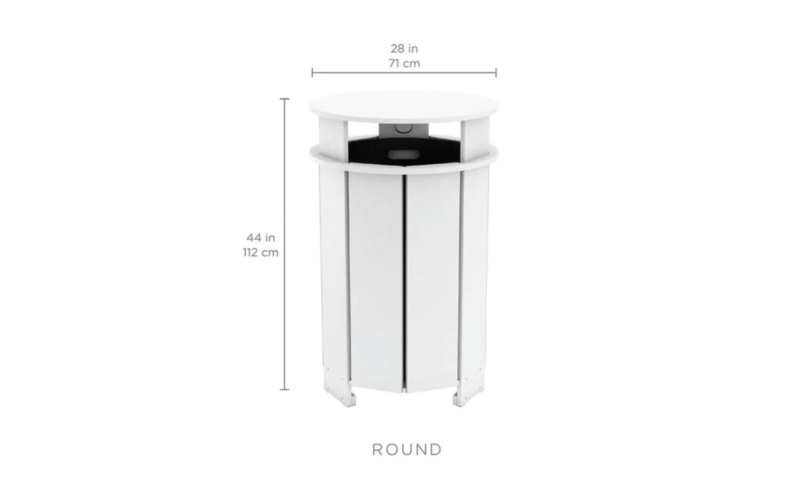 Ledge Lounger Mainstay Industrial Round Trash Bin with Liner — view 7