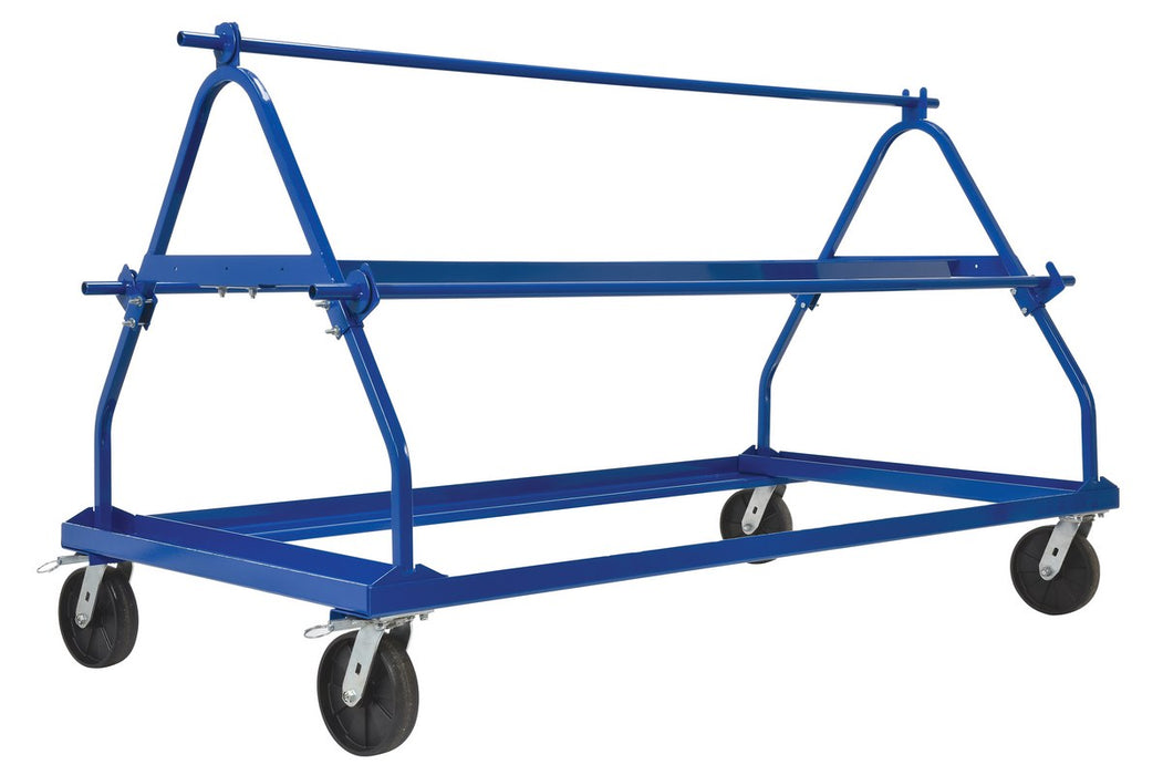 Vestil MSW-72-3 Steel Shrink Wrap Roll Cart 80 in. x 40-15/16 in. x 46-13/16 in. 450 Capacity Blue