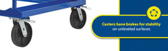 Vestil MSW-72-3 steel shrink wrap roll cart feature overview 1