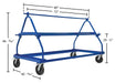 Vestil MSW-72-3 steel shrink wrap roll cart dimensions diagram
