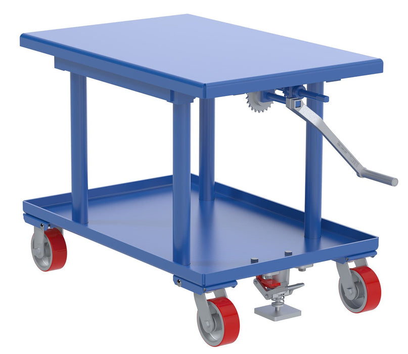 Vestil MT-2436-HP Steel High Profile Post Table 24 in. x 36 in. 2,000 lb. Capacity Blue