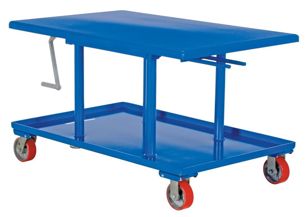 Vestil MT-2442-HP Steel High Profile Post Table 24 in. x 42 in. 2,000 lb. Capacity Blue