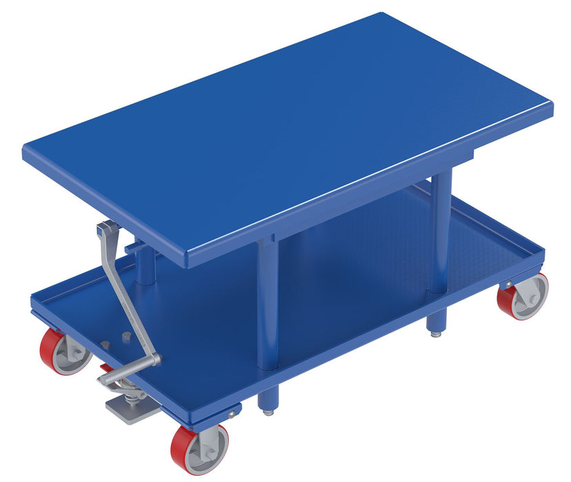 Vestil MT-2442-LP Steel Low Profile Post Table 24 in. x 42 in. 2,000 lb. Capacity Blue