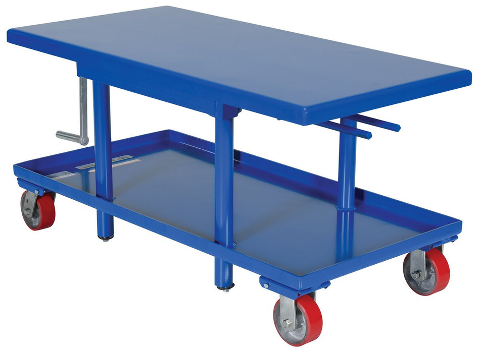 Vestil MT-2448-LP Steel Low Profile Post Table 24 in. x 48 in. 2,000 lb. Capacity Blue