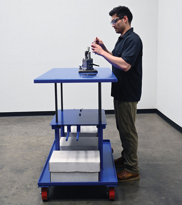 Vestil MT-3048-HP steel high profile post table - view 7