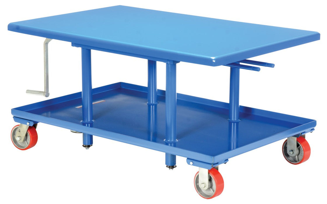 Vestil MT-3048-LP Steel Low Profile Post Table 30 in. x 48 in. 2,000 lb. Capacity Blue