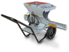 MudMixer Evolution continuous concrete mixer with folding handle and two wheels