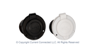 High quality photo of the Marinco - 150BBI.RV - 15A 125V Straight Blade Power Inlet - Both Black and White. Photographed by Current Connected.