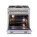 FORNO Massimo 30-Inch Freestanding Dual Fuel Range in Stainless Steel - FFSGS6125-30 FORNO