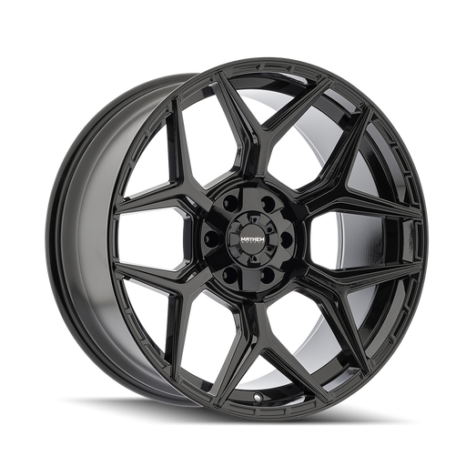 Mayhem 8119 VANQUISH 22x10 Gloss Black wheel front view