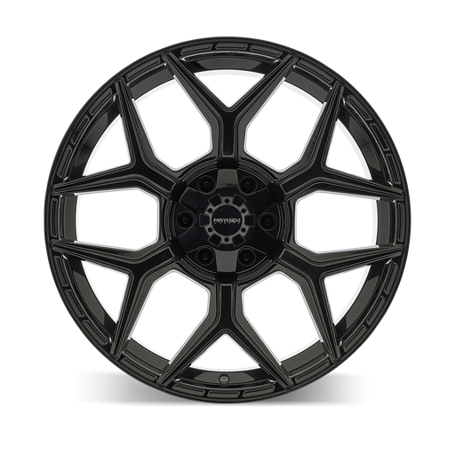 Mayhem 8119 VANQUISH Gloss Black 22 inch wheel angled view