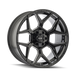 Mayhem 8119 VANQUISH wheel center cap and Gloss Black Milled face detail close up