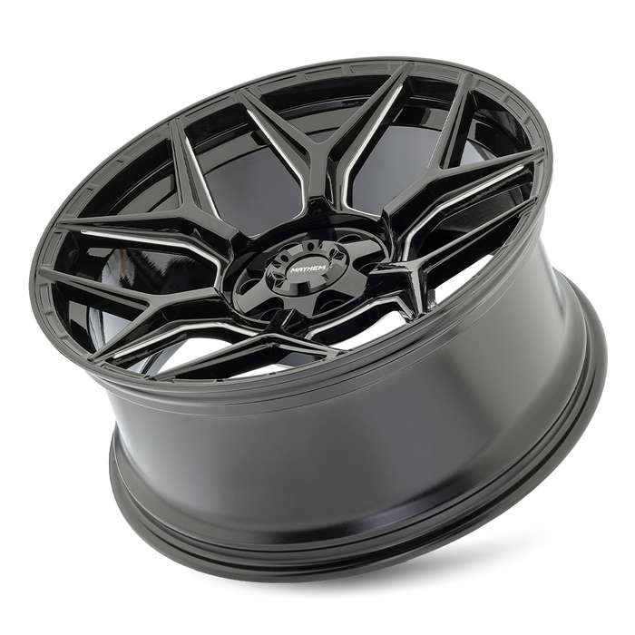 Mayhem 8119 VANQUISH wheel specifications diagram with bolt pattern and offset