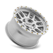 Mayhem Delta Machined with Silver Window truck wheel front face view