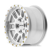 Mayhem Delta Machined with Silver Window wheel profile view showing lip and spoke depth