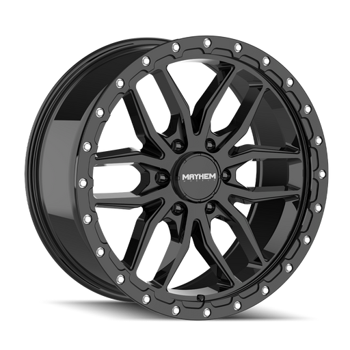 Mayhem 8310 Vector Gloss Black truck wheel front face view