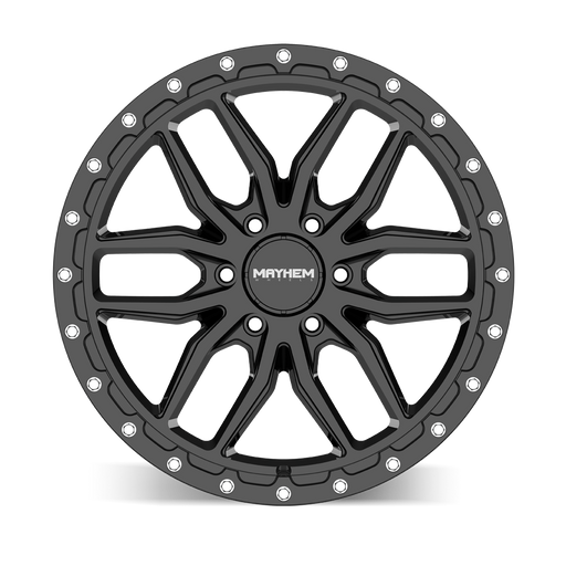 Mayhem 8310 Vector Gloss Black wheel angled three quarter view