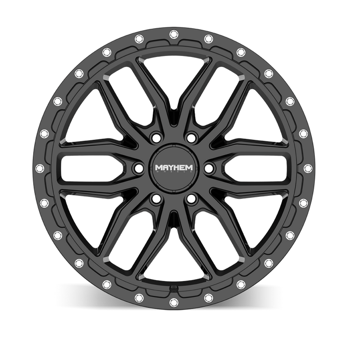 Mayhem 8310 Vector Gloss Black wheel angled three quarter view