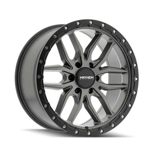 Mayhem 8310 Vector Matte Gunmetal Black Lip truck wheel front face view