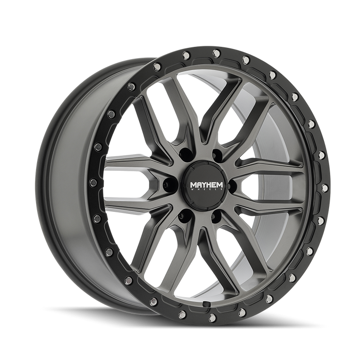 Mayhem 8310 Vector Matte Gunmetal Black Lip truck wheel front face view