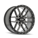 Mayhem 8310 Vector Matte Gunmetal Black Lip truck wheel front face view