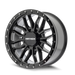 Mayhem 8310 Vector Gloss Black wheel angled three quarter view view 8