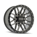 Mayhem 8310 Vector Matte Gunmetal Black Lip wheel rear barrel view