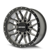 Mayhem 8310 Vector Matte Gunmetal Black Lip wheel angled three quarter view view 8