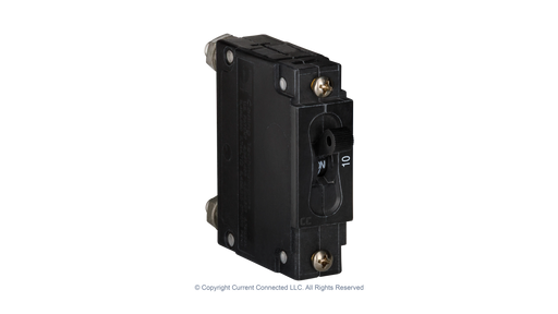 High quality photo of the Midnite Solar - MNEDC10 - 150VDC 120Vac Non-Polarized Panel Mount Breakers 10A. Photographed by Current Connected.
