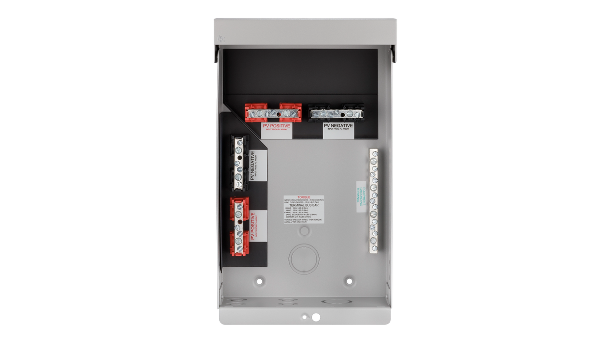 High quality photo of the Midnite Solar - MNTRANSITION - Transition Box - Internal View. Photographed by Current Connected