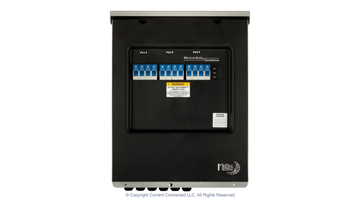 MidNite Solar 12 String 3 Output Combiner For Multi-MPPT Solar Inverters - NEMA 3R Outdoor Rated - Urban Supply Inc