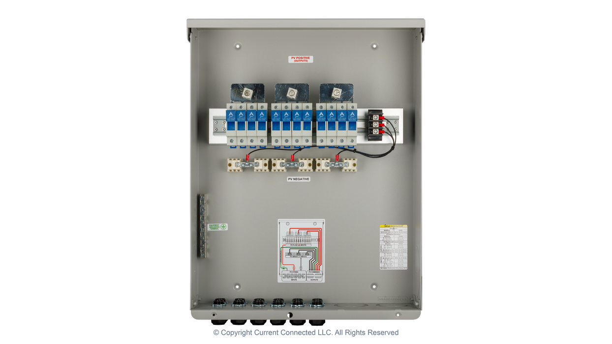 MidNite Solar 12 String 3 Output Combiner For Multi-MPPT Solar Inverters - NEMA 3R Outdoor Rated - Urban Supply Inc
