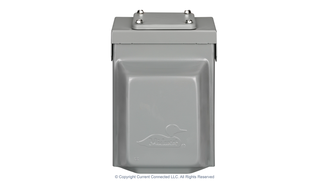 High quality photo of the Midwest - 784567575330 - 30A TT-30 Outdoor RV Outlet - Front Top Covered. Photographed by Current Connected